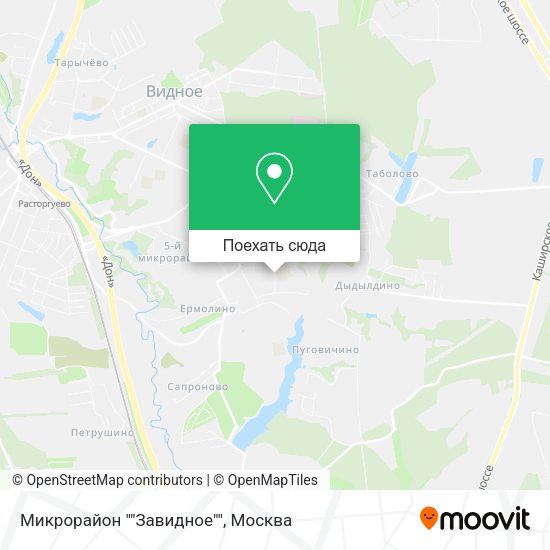 Карта Микрорайон ""Завидное""