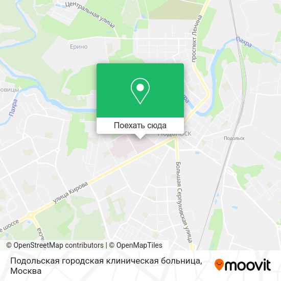 Карта Подольская городская клиническая больница