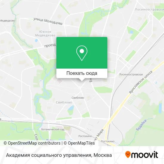 Карта Академия социального управления