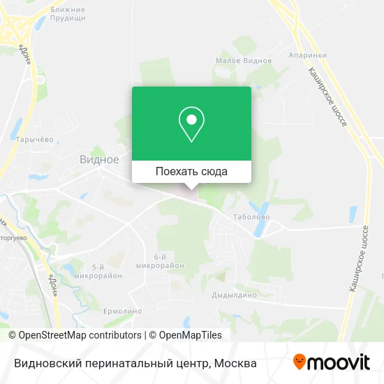 Карта Видновский перинатальный центр