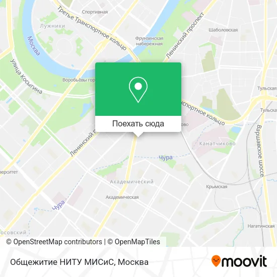 Карта Общежитие НИТУ МИСиС