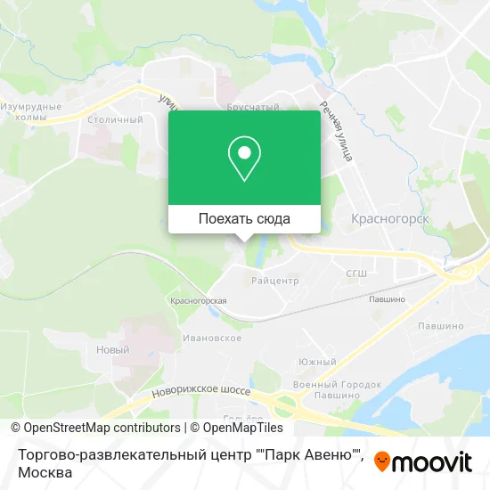 Карта Торгово-развлекательный центр ""Парк Авеню""