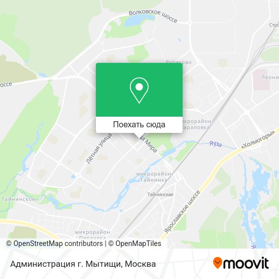 Карта Администрация г. Мытищи