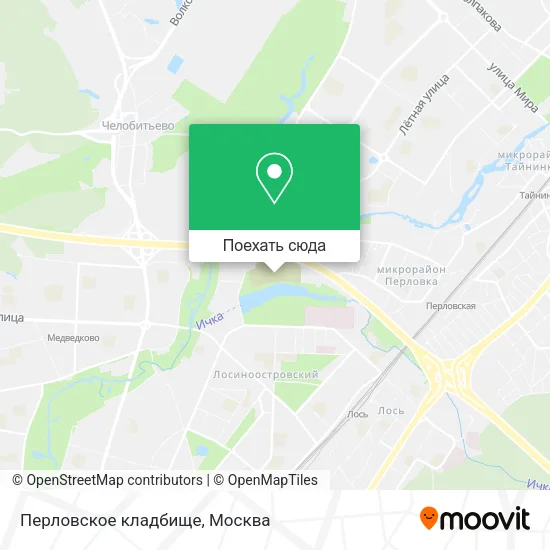 Карта Перловское кладбище