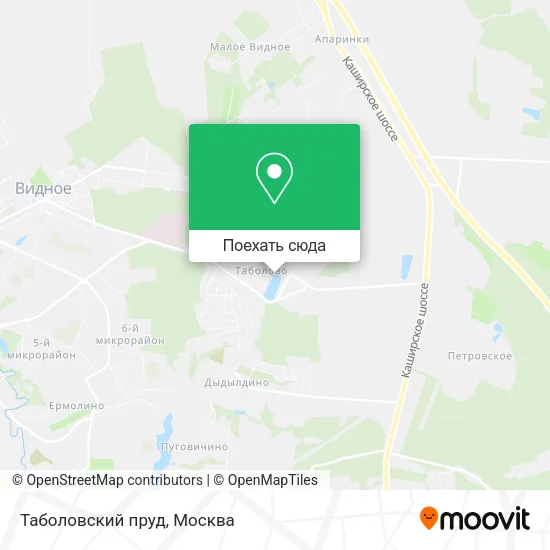 Карта Таболовский пруд