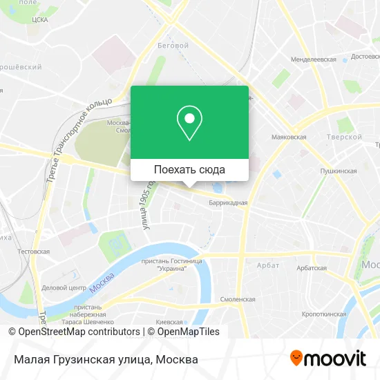 Карта Малая Грузинская улица