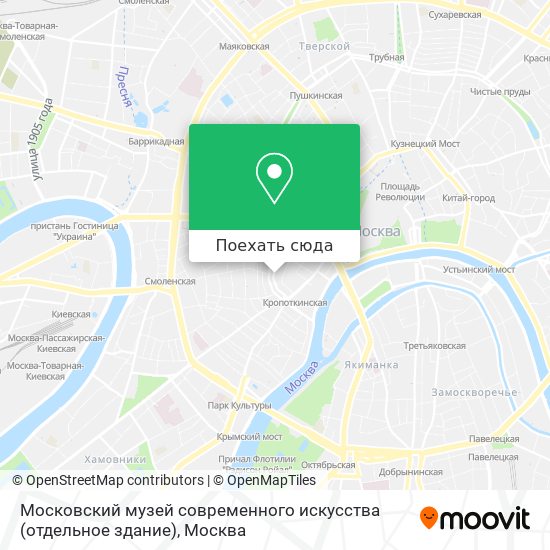 Карта Московский музей современного искусства (отдельное здание)
