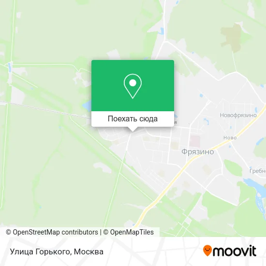 Карта Улица Горького