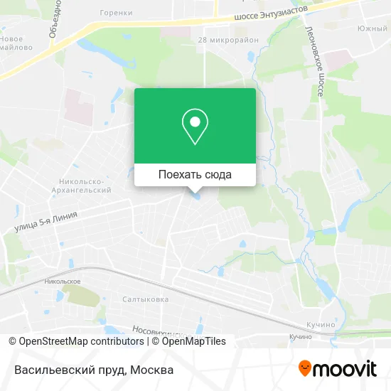 Карта Васильевский пруд