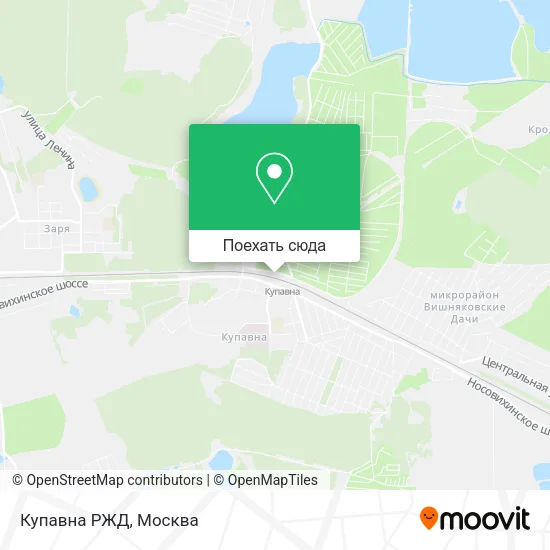 Карта Купавна РЖД