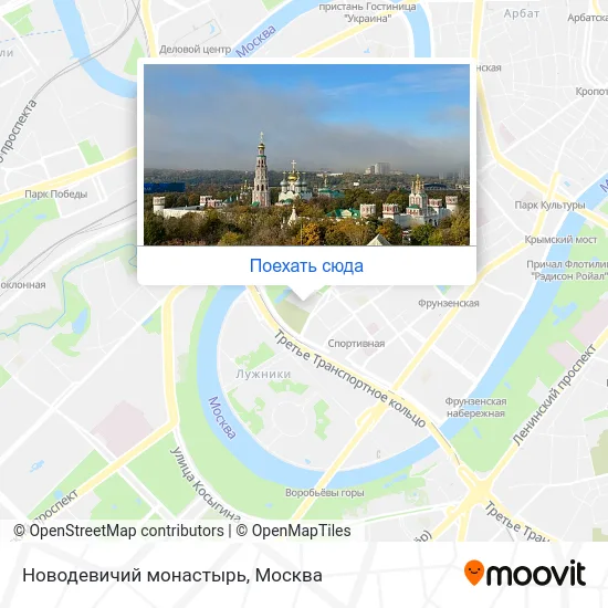 Карта Новодевичий монастырь