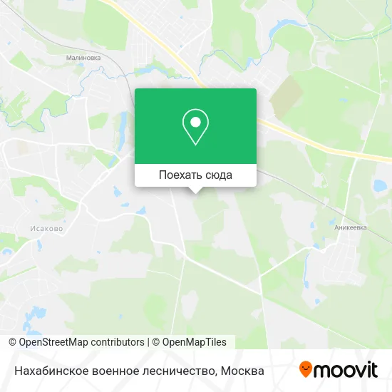 Карта Нахабинское военное лесничество