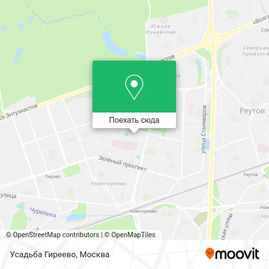 Карта Усадьба Гиреево