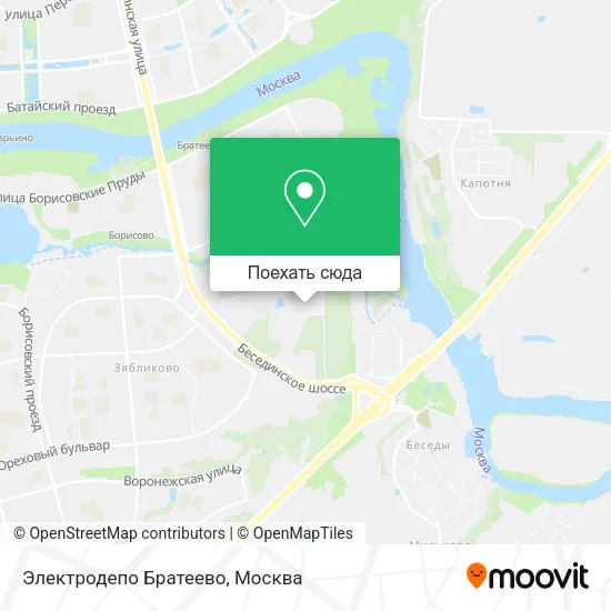 Карта Электродепо Братеево