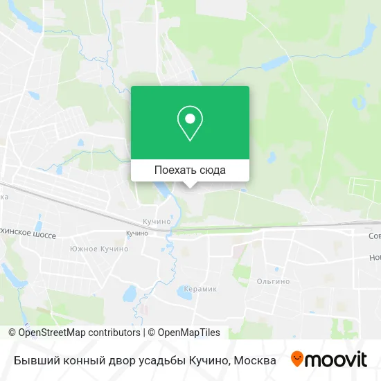 Карта Бывший конный двор усадьбы Кучино
