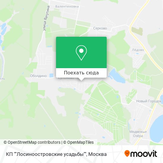 Карта КП ""Лосиноостровские усадьбы""