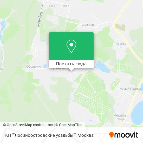Карта КП ""Лосиноостровские усадьбы""