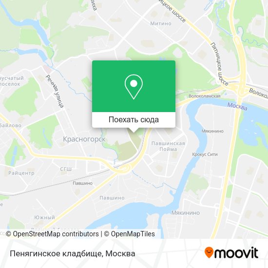 Карта Пенягинское кладбище