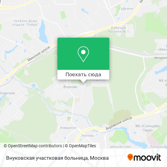 Карта Внуковская участковая больница