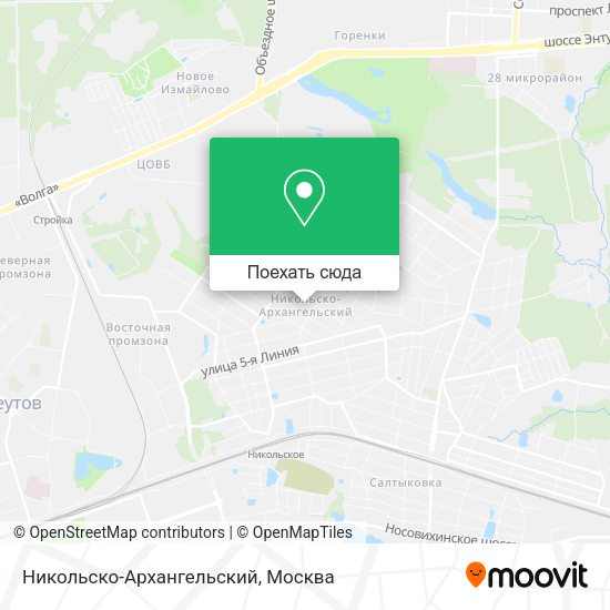 Карта Никольско-Архангельский