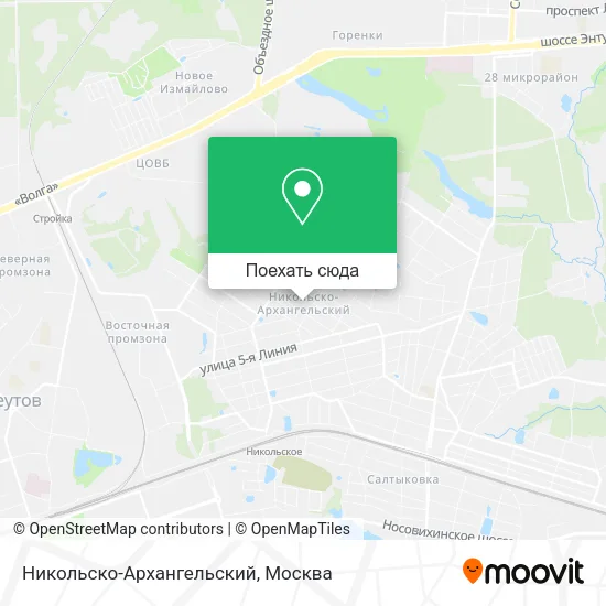 Карта Никольско-Архангельский