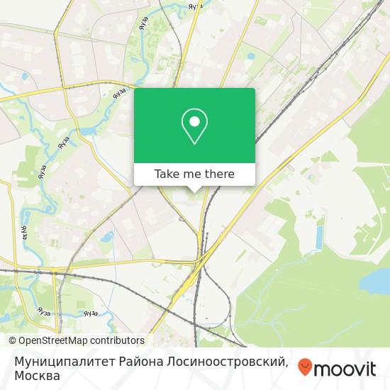 Карта Муниципалитет Района Лосиноостровский