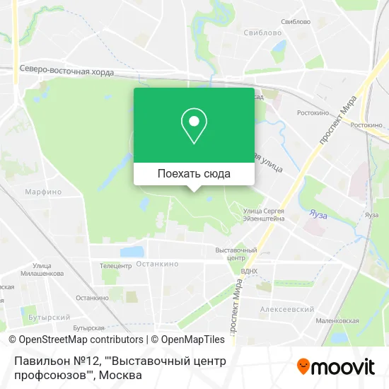 Карта Павильон №12, ""Выставочный центр профсоюзов""