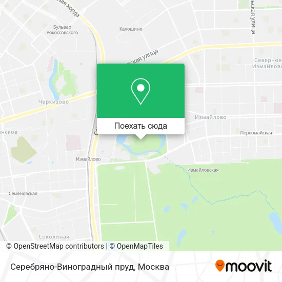 Карта Серебряно-Виноградный пруд