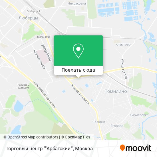 Карта Торговый центр ""Арбатский""