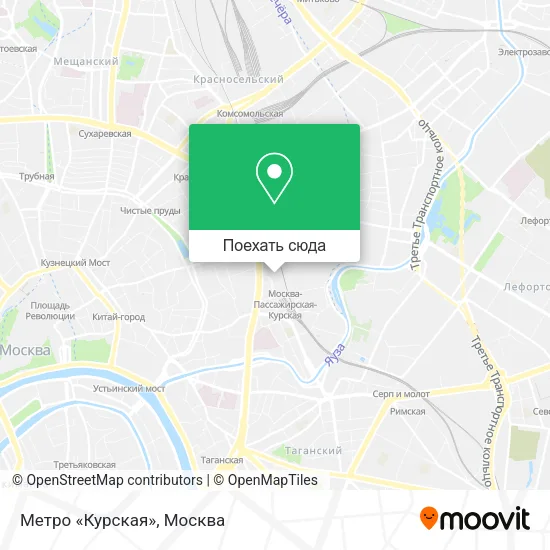Карта Метро «Курская»