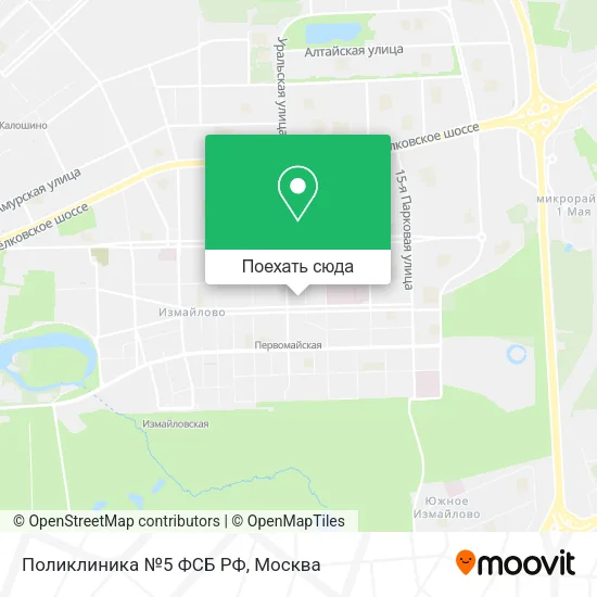 Карта Поликлиника №5 ФСБ РФ