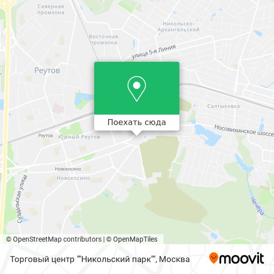 Карта Торговый центр ""Никольский парк""