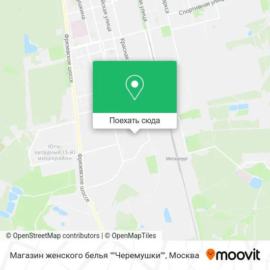 Карта Магазин женского белья ""Черемушки""