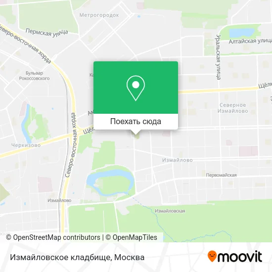 Карта Измайловское кладбище