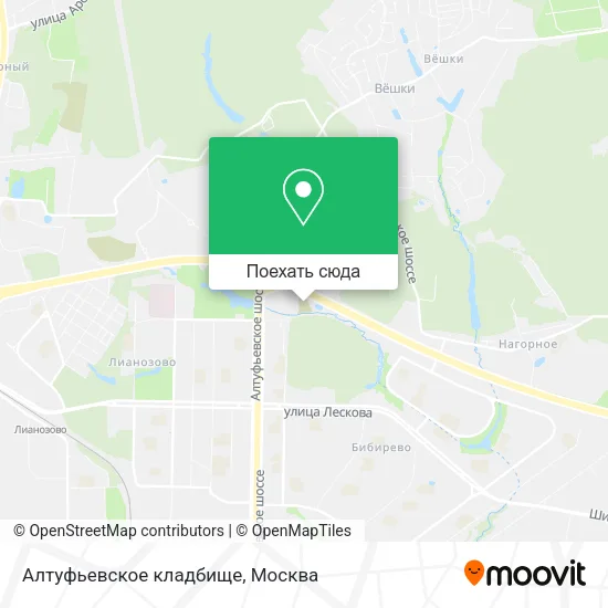 Карта Алтуфьевское кладбище