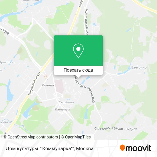 Карта Дом культуры ""Коммунарка""