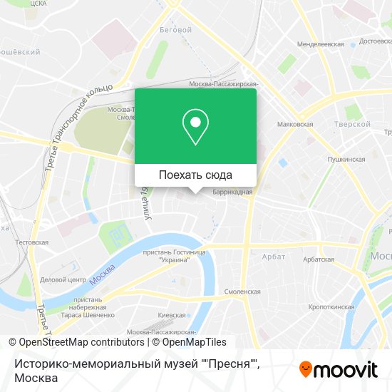 Карта Историко-мемориальный музей ""Пресня""