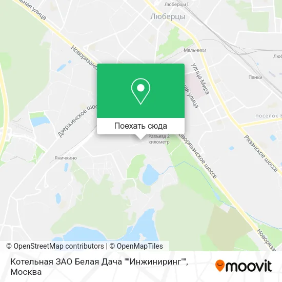 Карта Котельная ЗАО Белая Дача ""Инжиниринг""