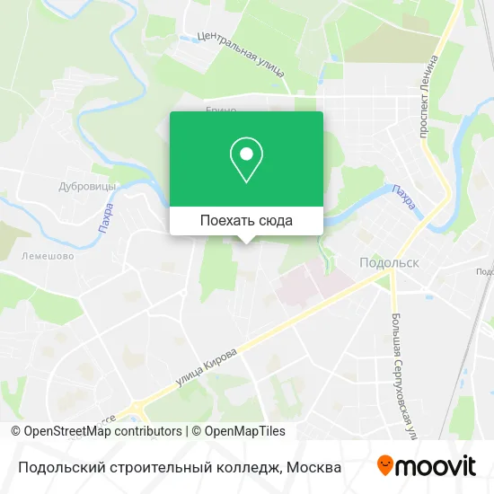Карта Подольский строительный колледж