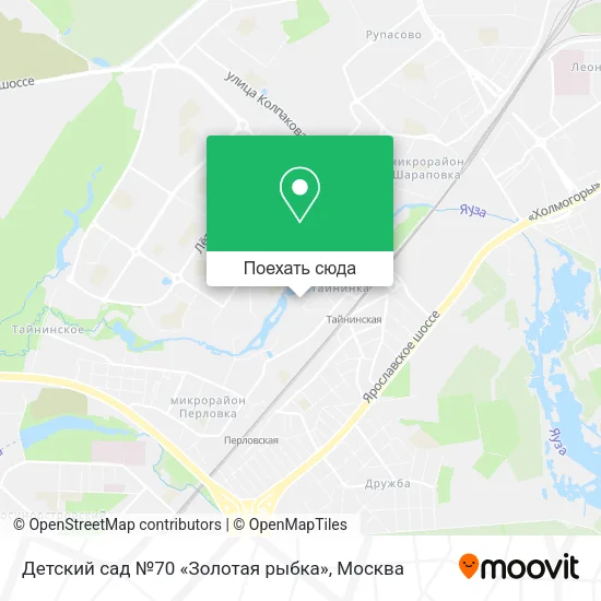 Карта Детский сад №70 «Золотая рыбка»