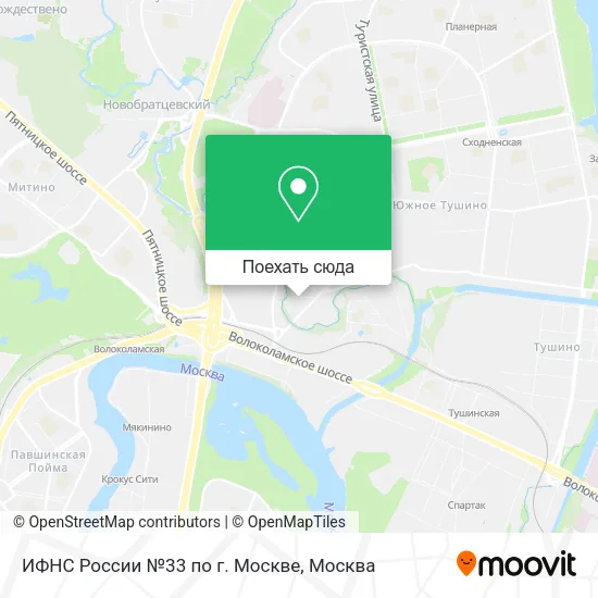 Карта ИФНС России №33 по г. Москве
