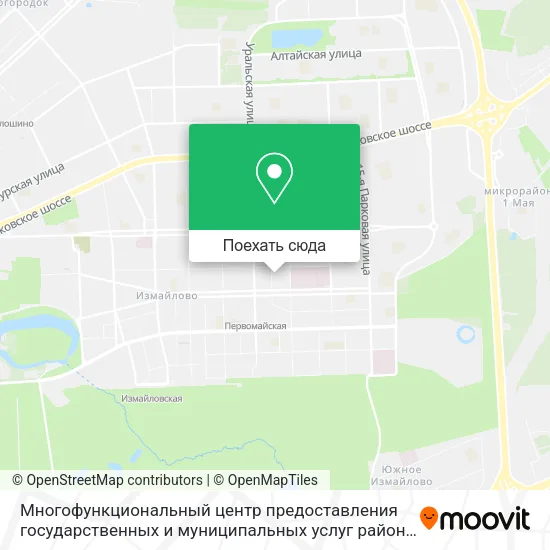 Карта Многофункциональный центр предоставления государственных и муниципальных услуг района Измайлово