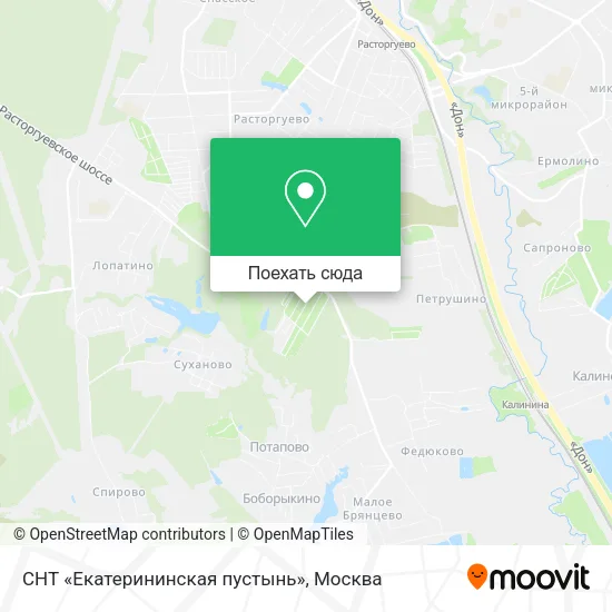 Карта СНТ «Екатерининская пустынь»