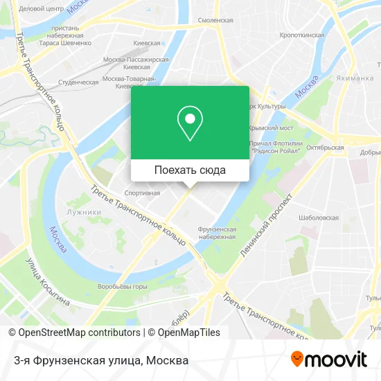 Карта 3-я Фрунзенская улица