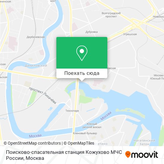 Карта Поисково-спасательная станция Кожухово МЧС России