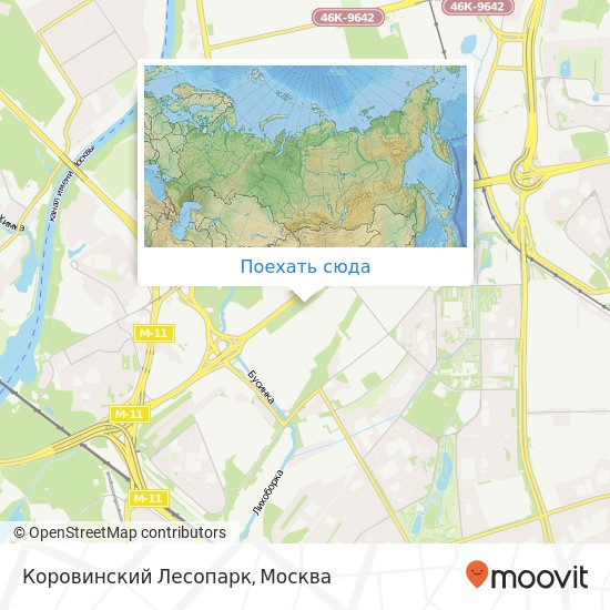 Карта Коровинский Лесопарк