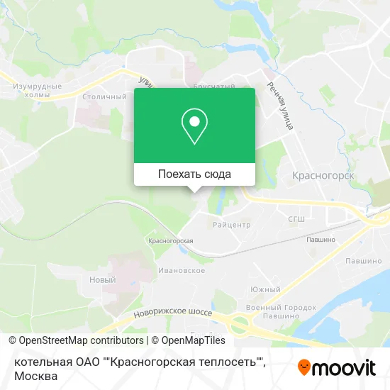 Карта котельная ОАО ""Красногорская теплосеть""