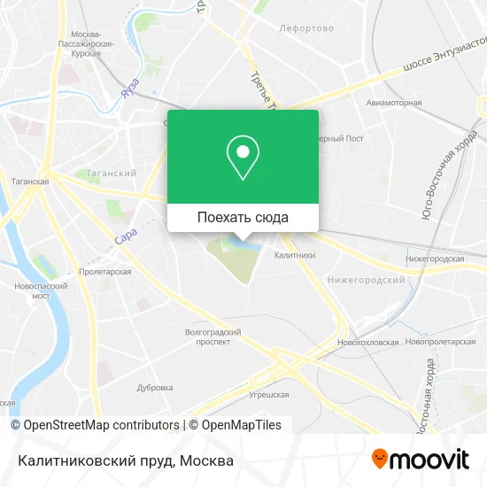 Карта Калитниковский пруд