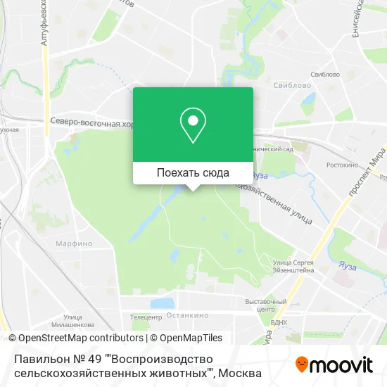 Карта Павильон № 49 ""Воспроизводство сельскохозяйственных животных""