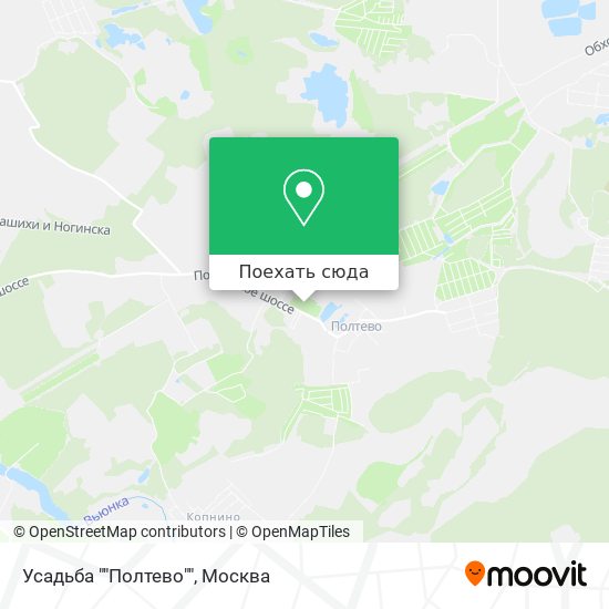Карта Усадьба ""Полтево""